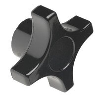 four arm plastic knob in black